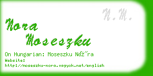 nora moseszku business card